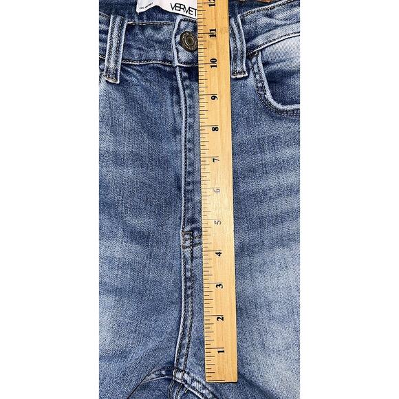 Vervet High-Rise Straight Leg Raw Hem Jeans Women's 28X27 - Picture 3 of 7